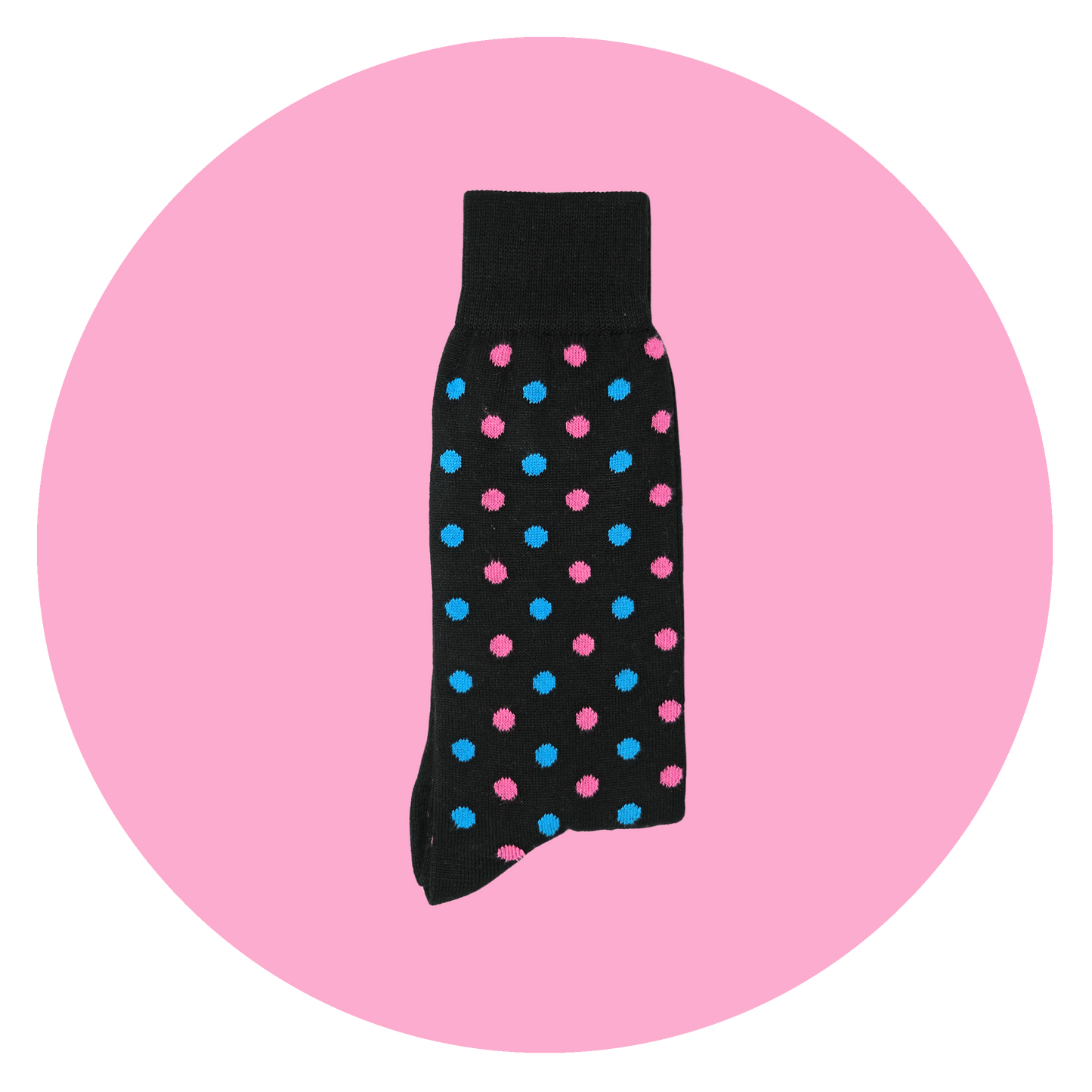 Polka Black Neon Pink & Neon Blue