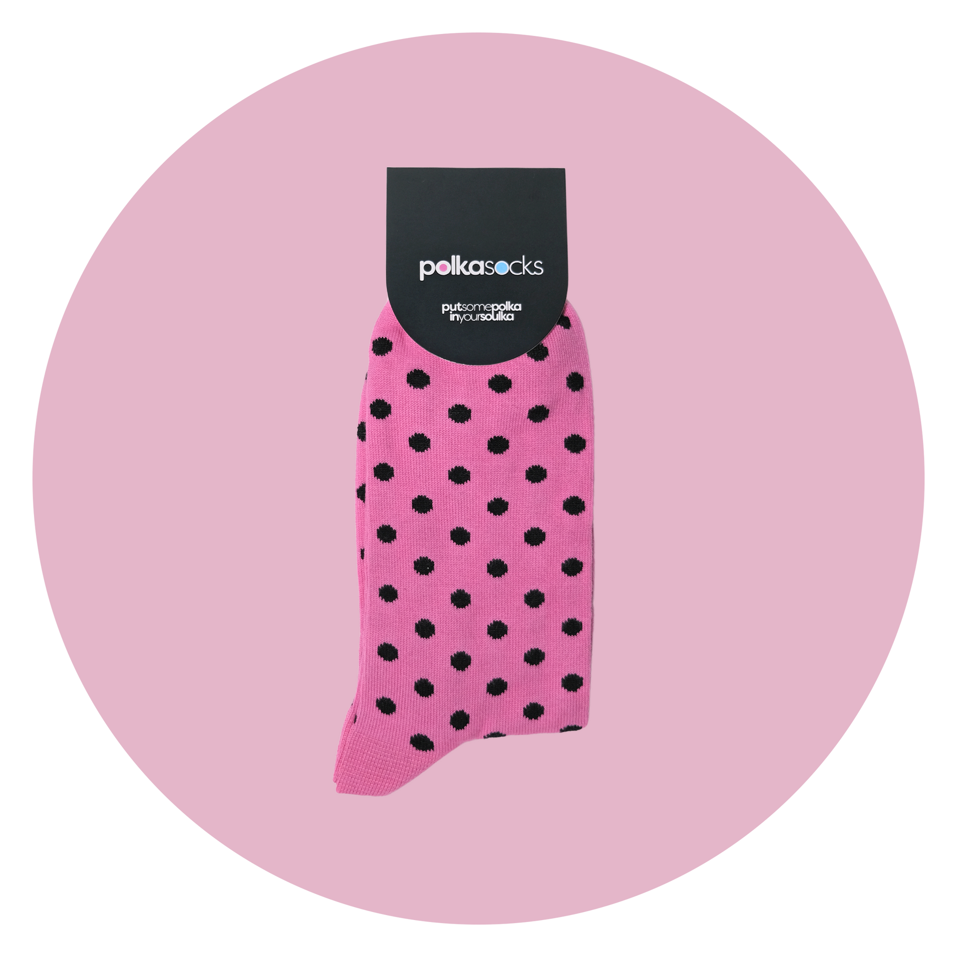 Polka Double Pink & Black