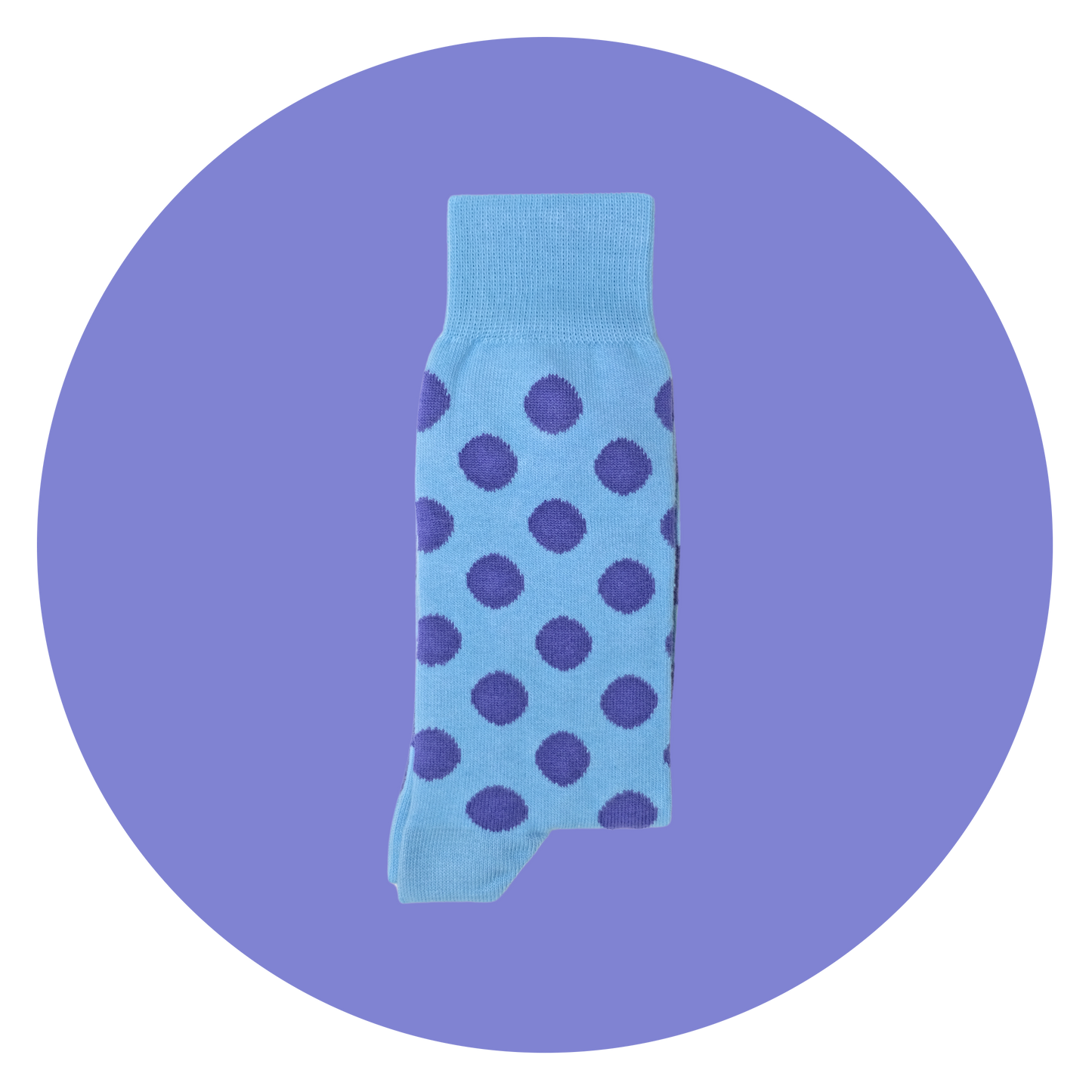 Polka Sky Blue & Purple