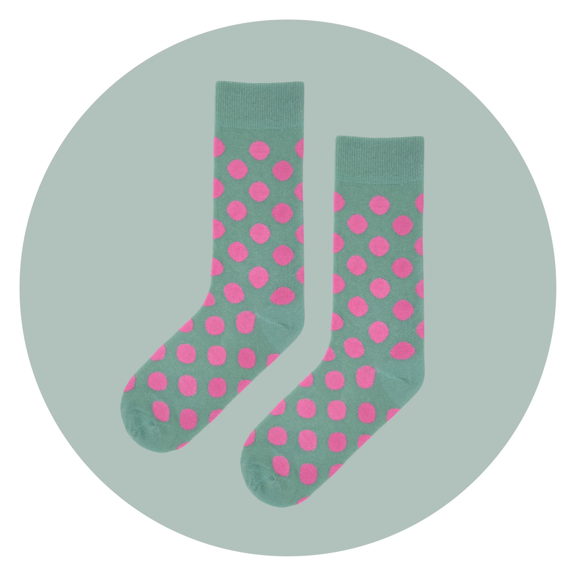 Polka Lime & Pink