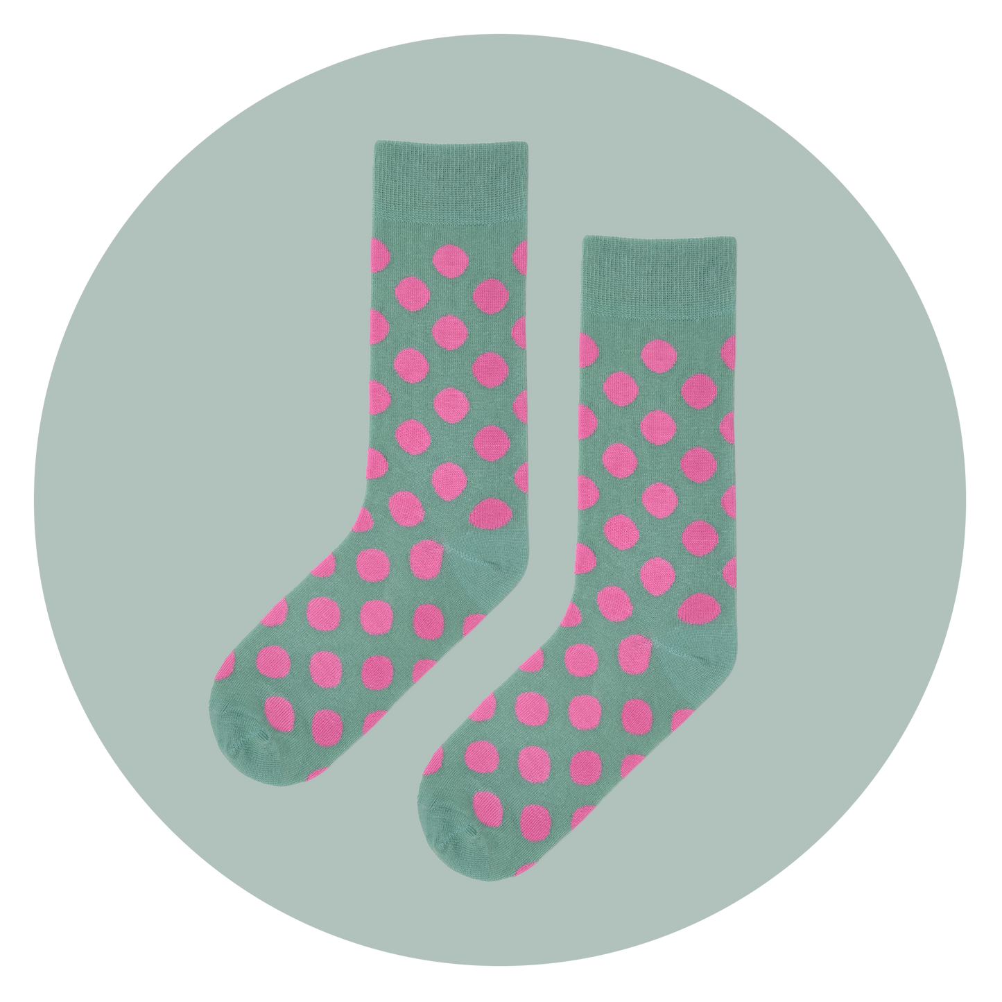 Polka Lime & Pink